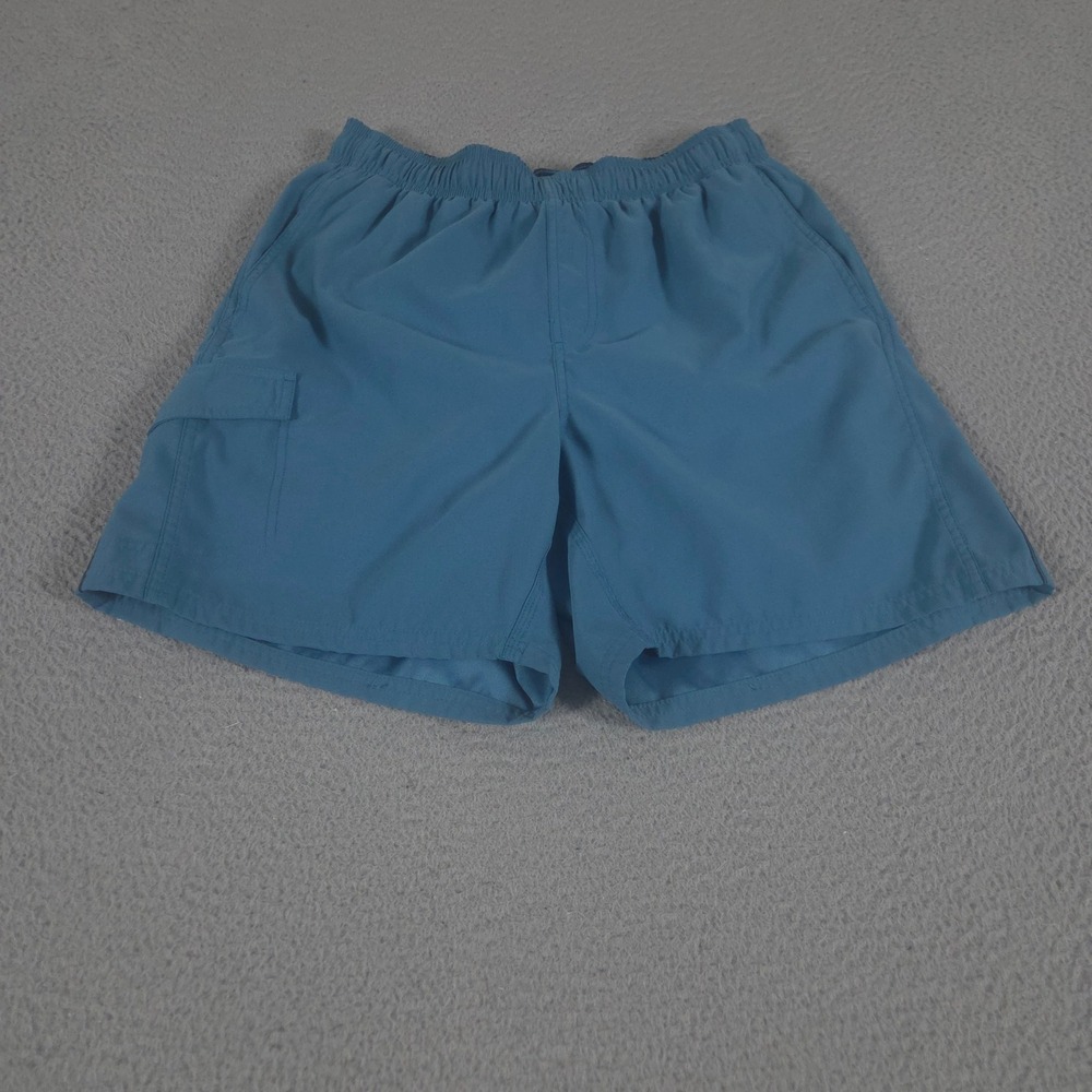 Nike Shorts Mens Medium Teal Blue Lined Running Cargo Swim Trunks Athletic